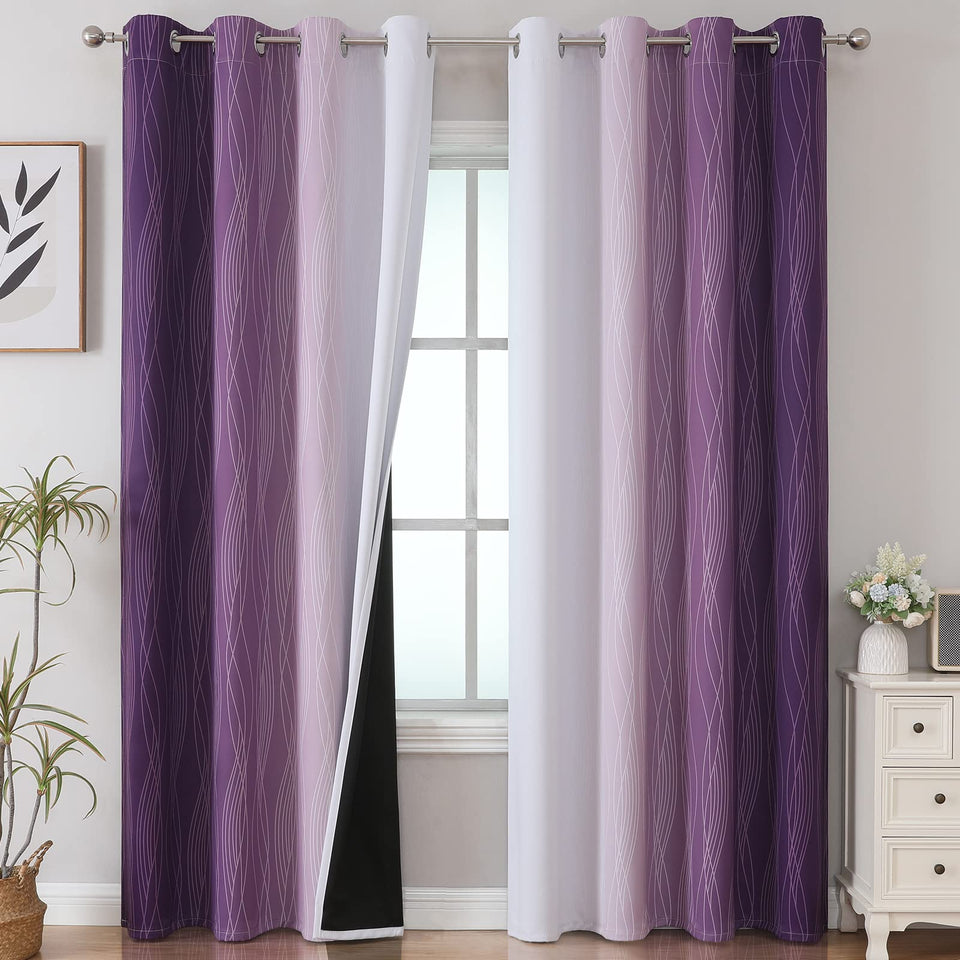 Estelar Textiler ombre purple-grey panel a enhances privacy and mood