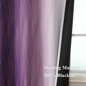 Estelar Textiler ombre curtains room-darkening effect in use