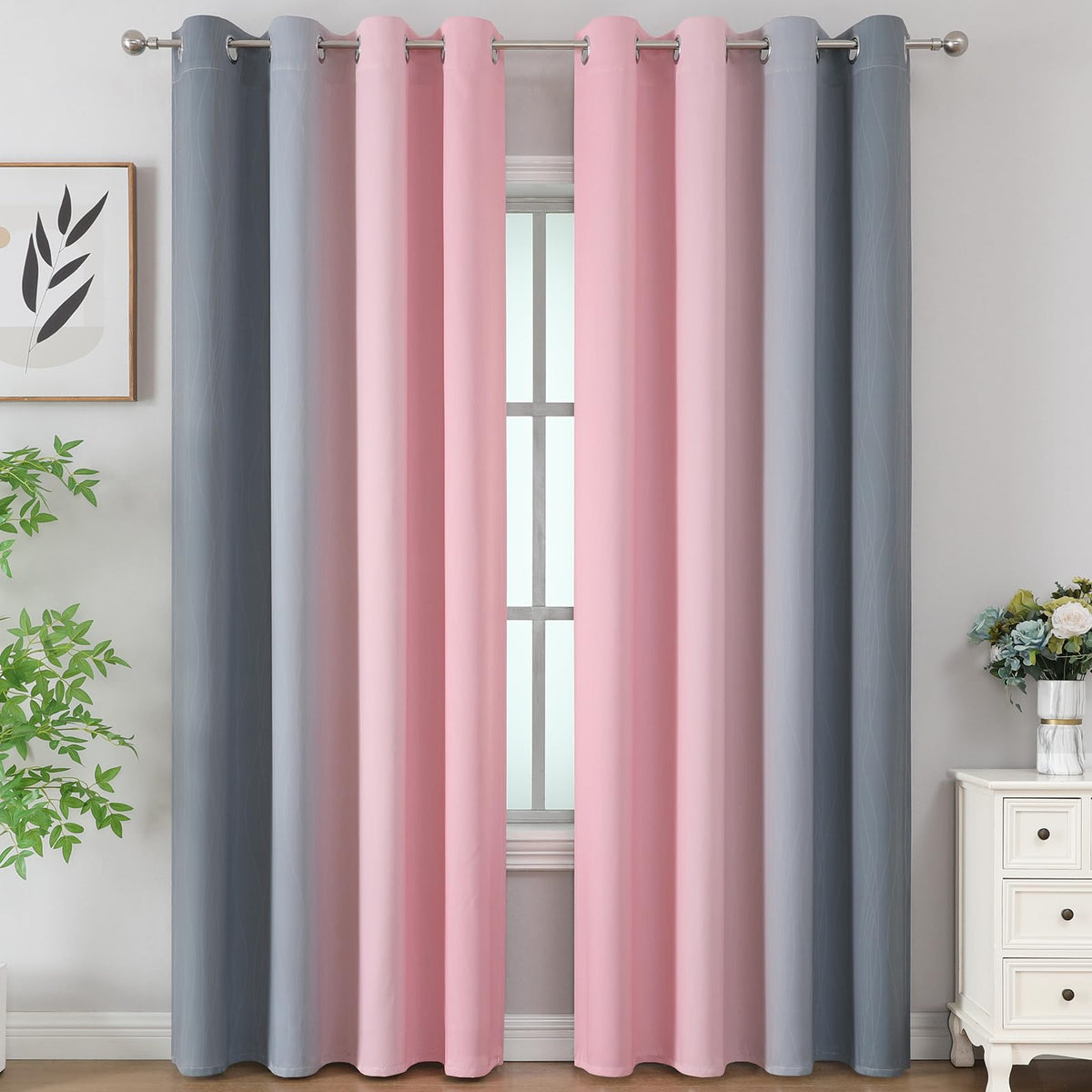 Estelar Textiler ombre gradient blackout fabric creates a luxe two-tone ambience