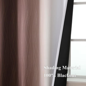 Living room setup with Estelar Textiler ombre blackout curtains creating a refined backdrop.