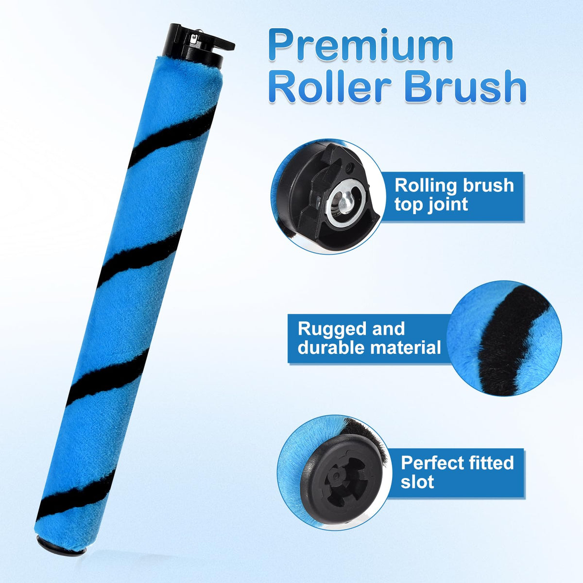 Estelife Shark Lift-Away PowerFins LA502 brush roller for hard-to-reach debris.