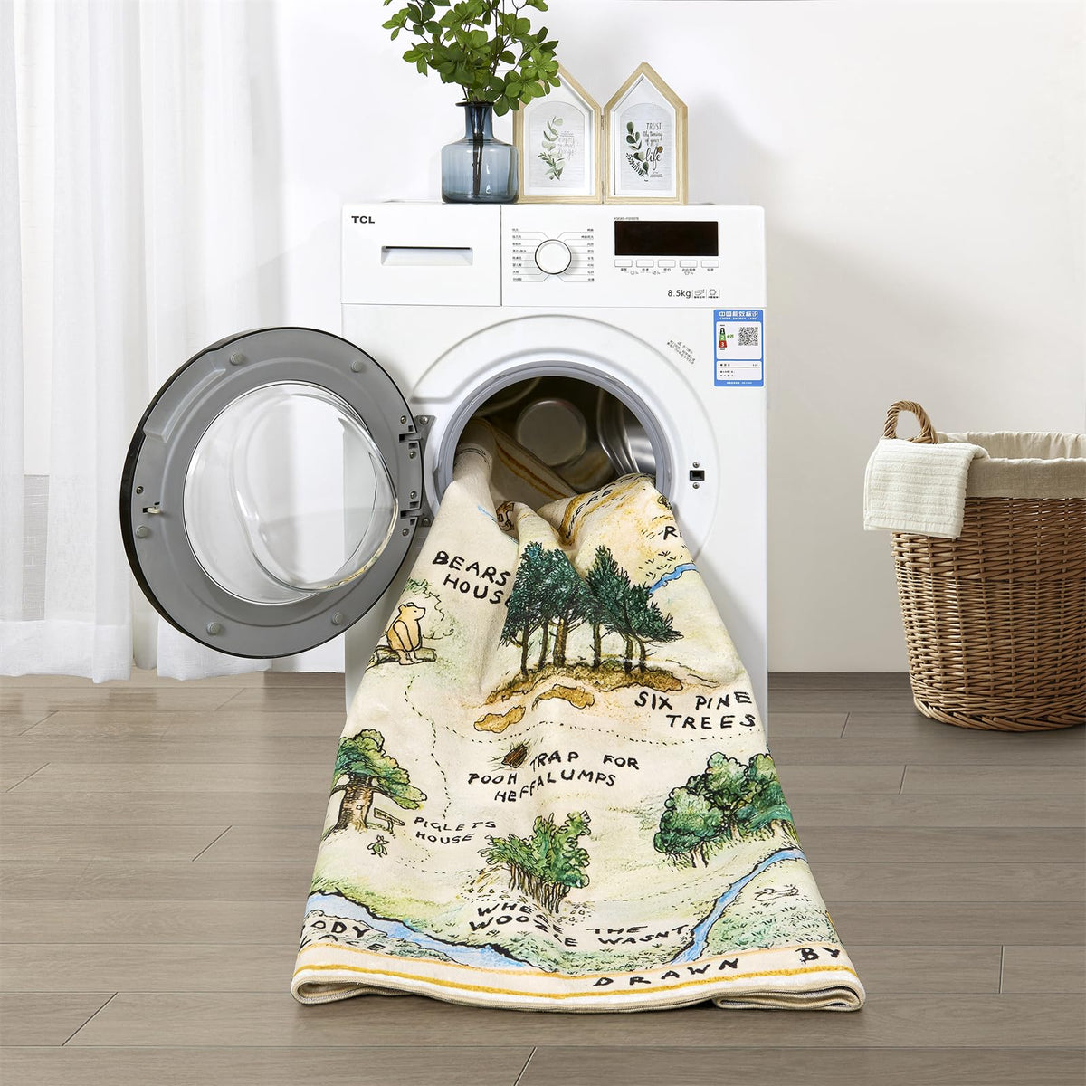 Estmy Kids Playroom Rug features whimsical woodland design that sparks storytelling and role-play.