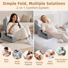 ESUERDO armrests close-up reveals dual-height supports for customizable comfort.