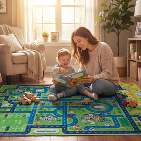 Esup non-slip kids rug edge close-up supports safe, steady play moments