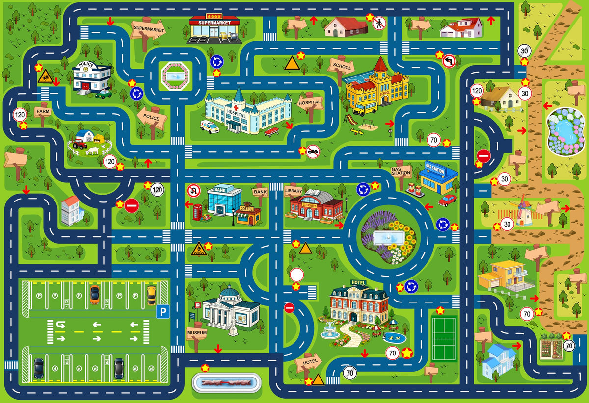 Esup 4x6 rug fits compact rooms while offering generous play space