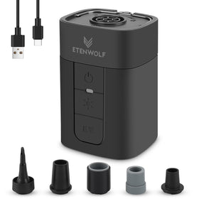 ETENWOLF air pump inflating a mattress quickly for camping