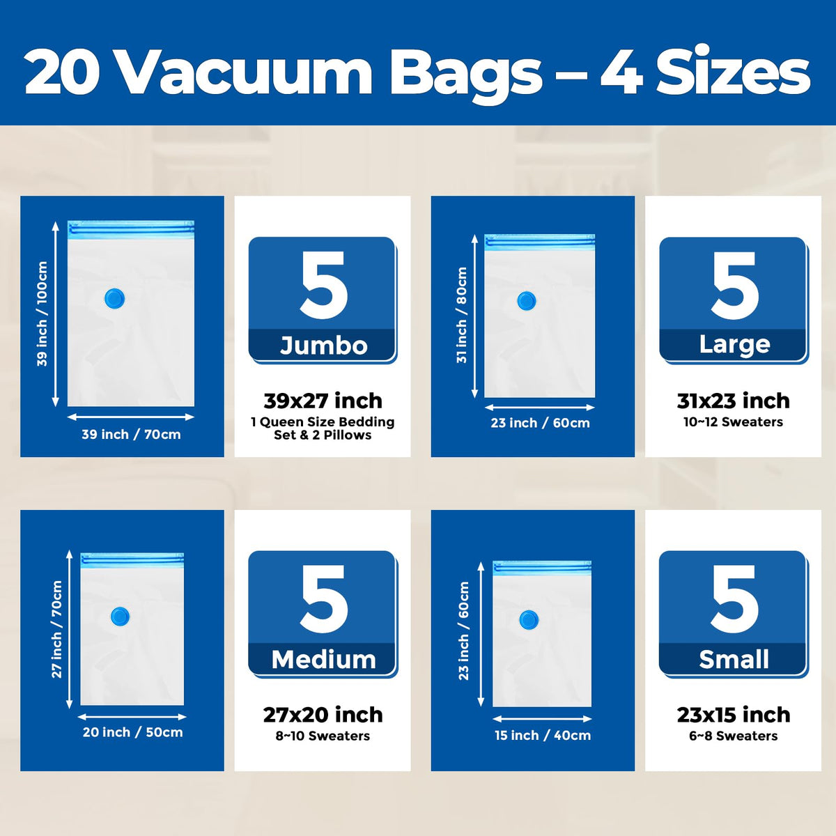 ETENWOLF vacuum storage bags turbo valve close-up showing airtight sealing.