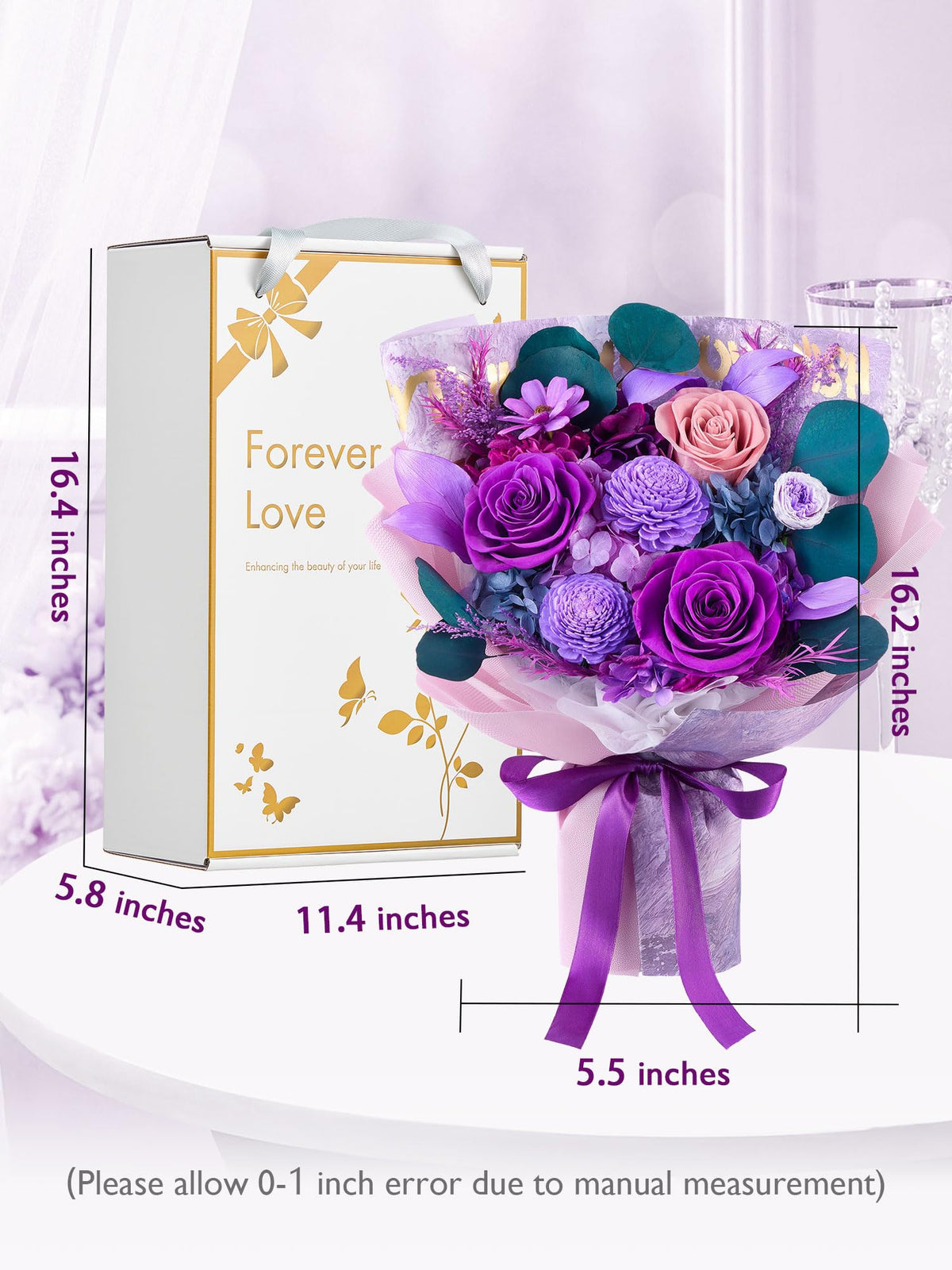 Eterfield handmade rose bouquet in vibrant colors for special occasions.