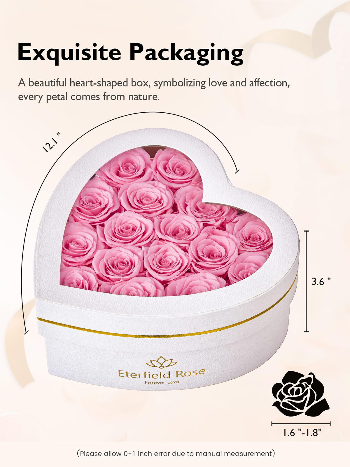 Eterfield heart box white suede presents an elegant gifting option