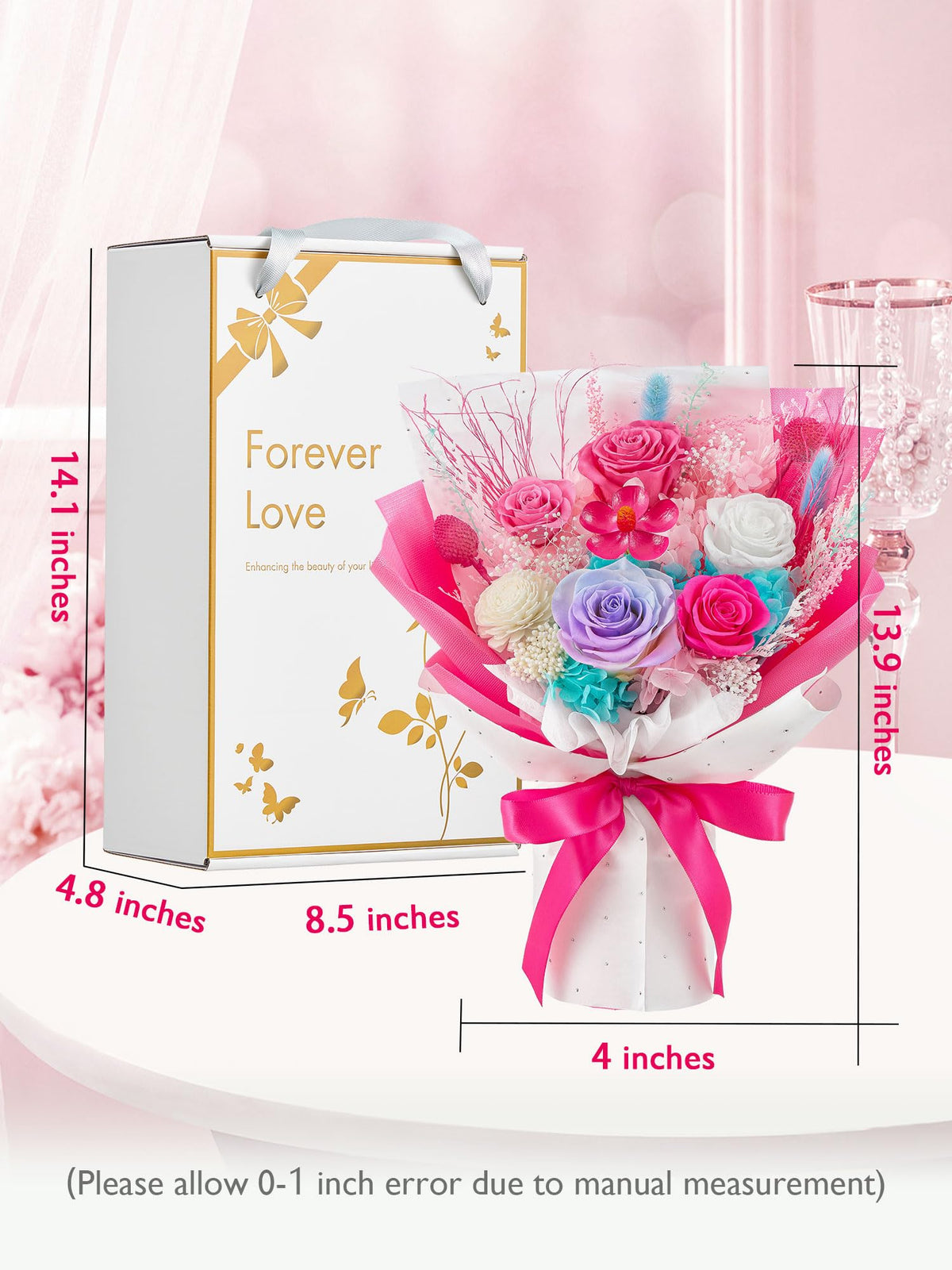 Eterfield Mother's Day Forever Flowers Bouquet offers lasting beauty and romance.