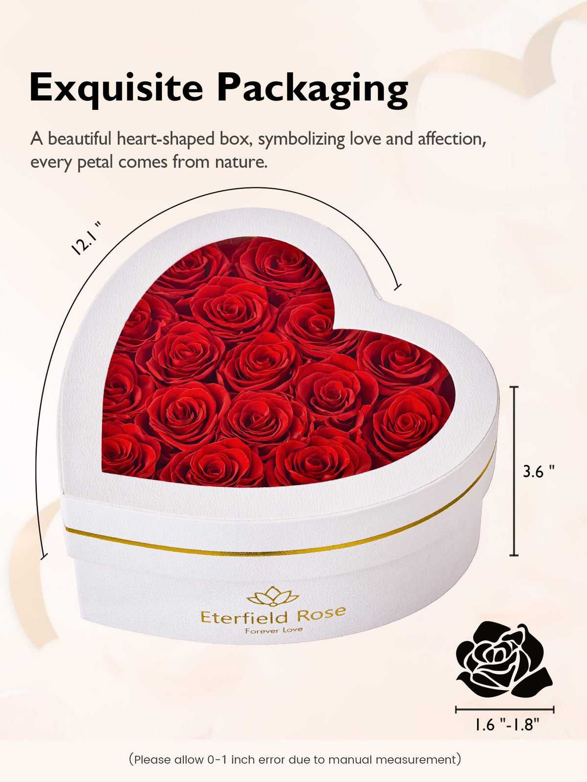 Roses under a clear PVC cover showcase elegant preservation by Eterfield.