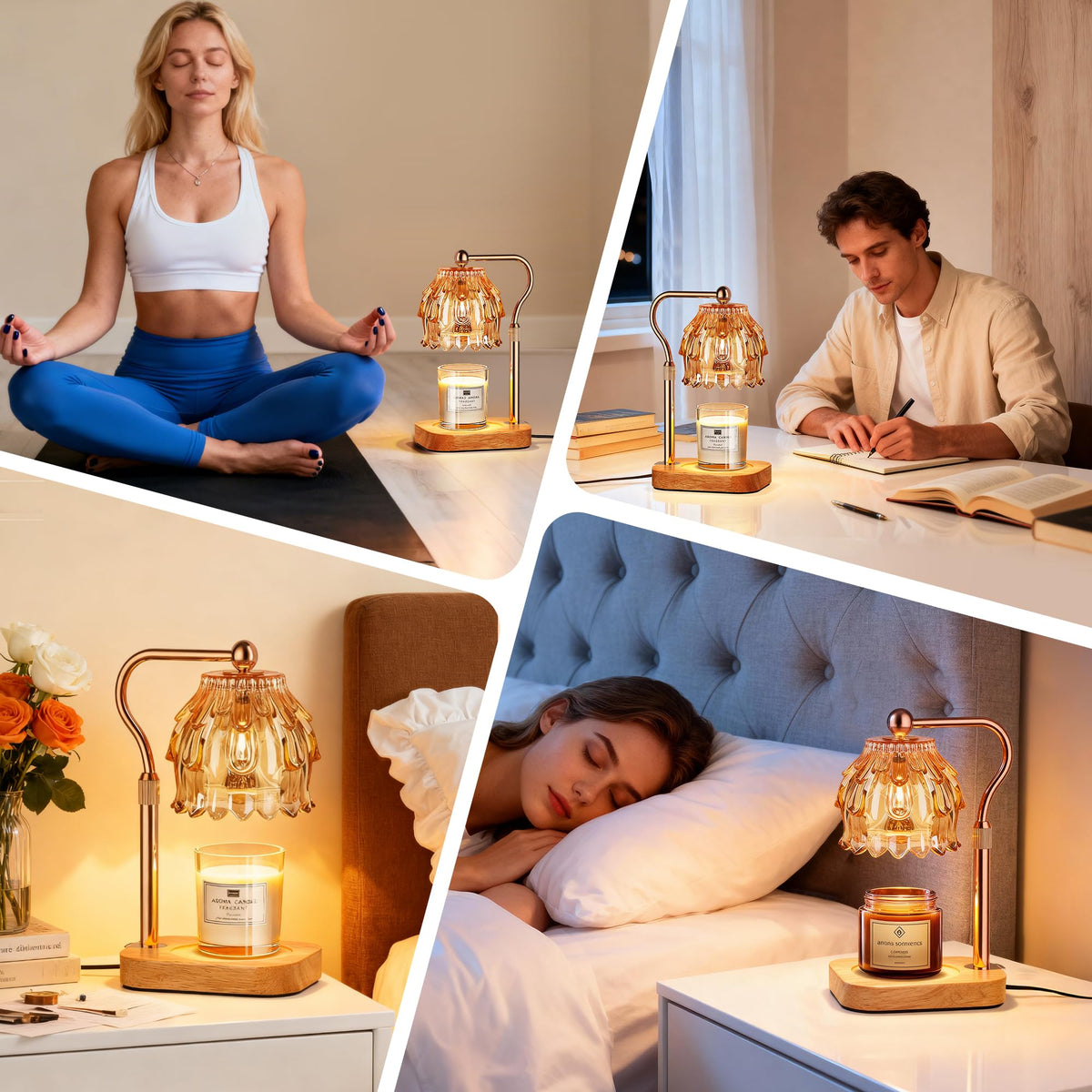 Eterfun candle warmer suitable for dorm rooms and apartments.