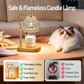 Eterfun candle warmer gold finish adds elegant decor touch.