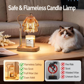 Eterfun candle warmer with height adjustment to fit various jar candles.