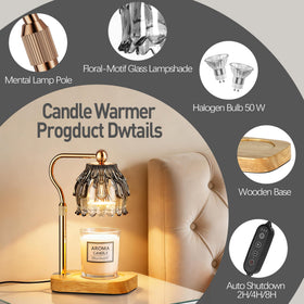 Eterfun Candle Warmer Lamp with gold finish adds elegant decor.