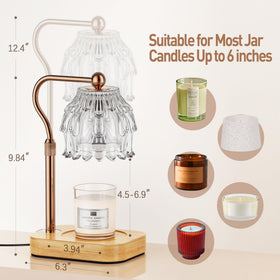 Eterfun candle warmer with timer function for controlled fragrance release.