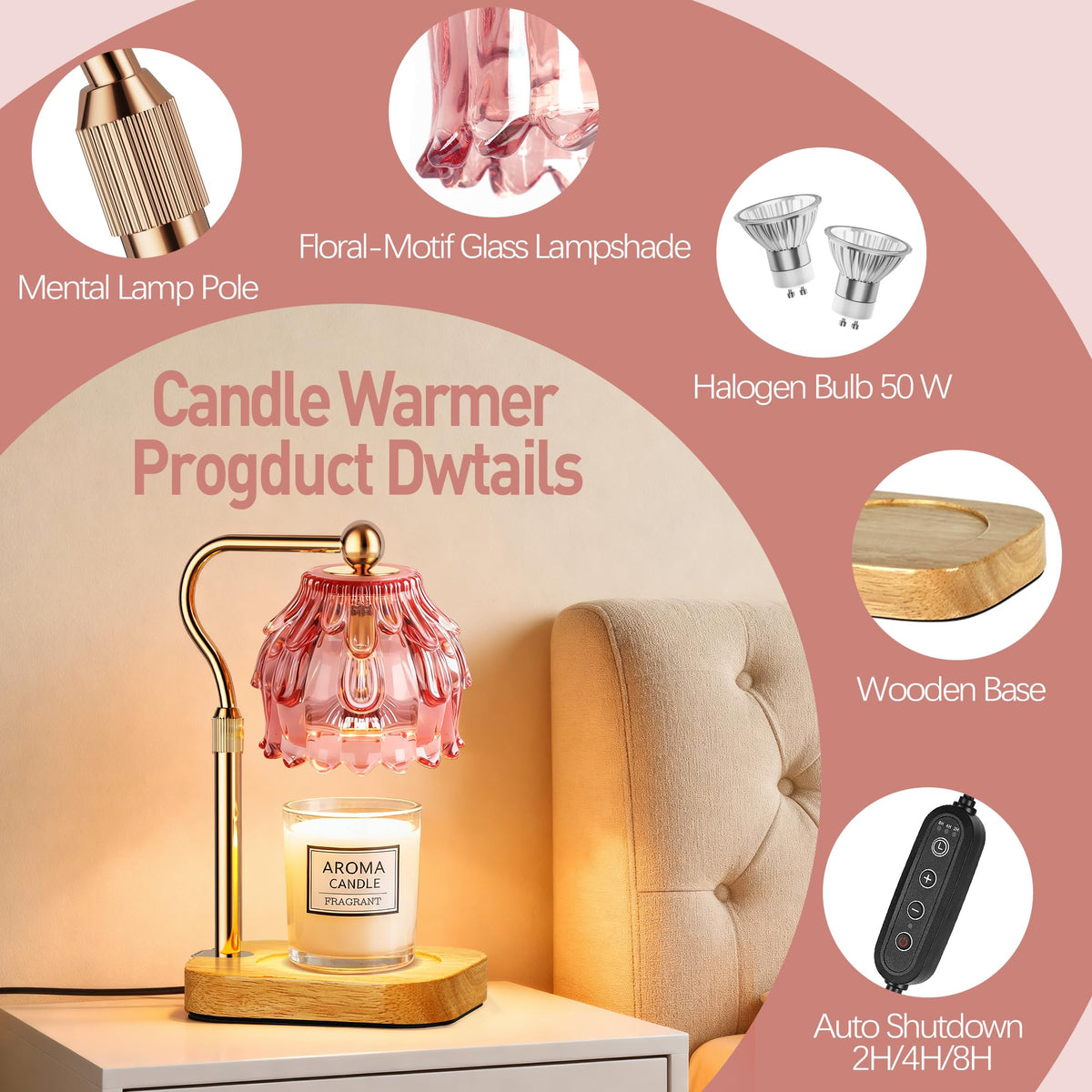 Eterfun gold finish adds vintage elegance to any room