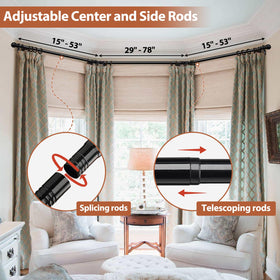 ETICSIPA 1-inch diameter rod supports varied curtain styles