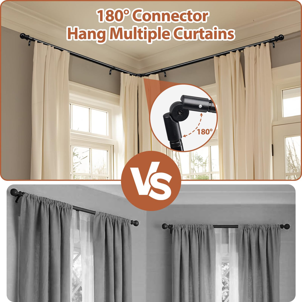 ETICSIPA corner rod extends from 32 to 136 inches for multiple window sizes