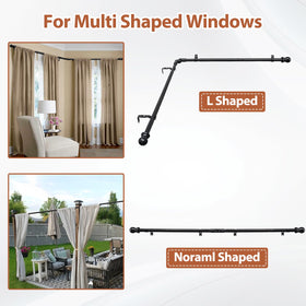 ETICSIPA curtain rod includes brackets, screws, and anchors for easy setup