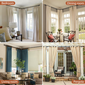 ETICSIPA works with tab top, back tab, grommet, and rod-pocket curtains