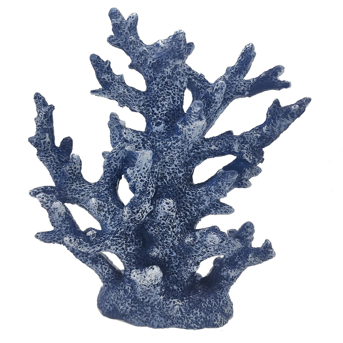 Etlemonde coral reef statue enhances coastal decor on shelves.