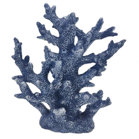 Etlemonde coral reef statue enhances coastal decor on shelves.
