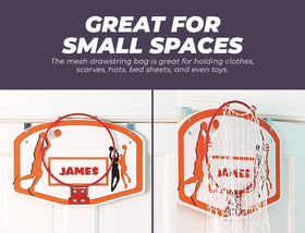 Etna drawstring bag 36 inches detaches for quick laundering and portability.
