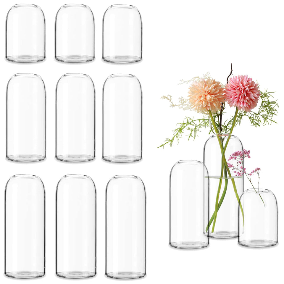 Etolies bud vase clear 9.7 cm for small arrangements.