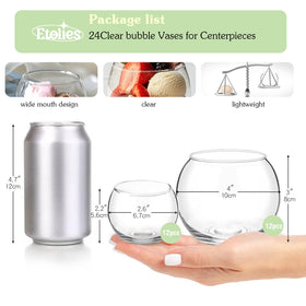 Etolies glass candle holder bulk set of 12 for elegant table lighting.