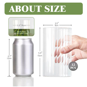 Etolies ribbed bud vases in 6-inch height for modern wedding decor