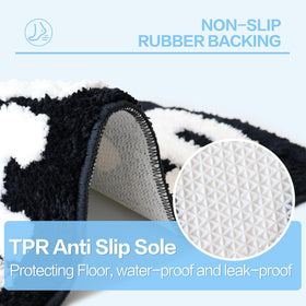 Etomiel Get Naked bath mat machine washable for easy cleaning.