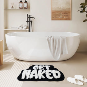 Etomiel Get Naked mat with non-slip backing for safer bathroom use.