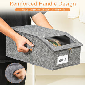 Euct dust-proof hat holder protects caps between wears.
