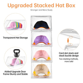 Euct clear front display helps find caps without opening.