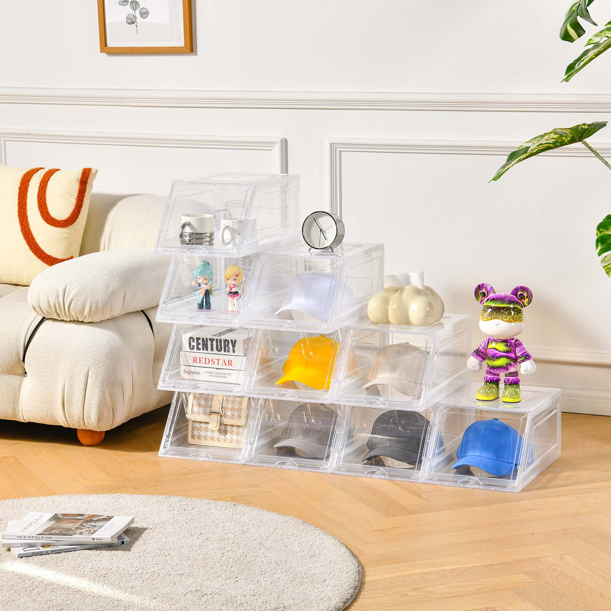 Euct stackable design keeps closet neat and space-efficient.