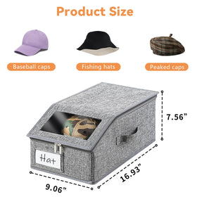 Euct hat storage breathable fabric promotes airflow to keep hats fresh.