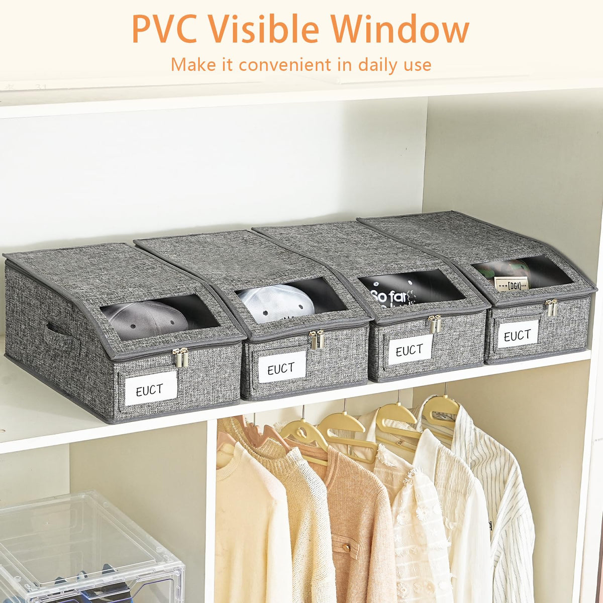 Euct multipurpose storage keeps hats, snacks, toys, and socks organized.