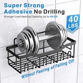 EUDELE 40-pound weight-bearing shower caddy keeps items secure in shower