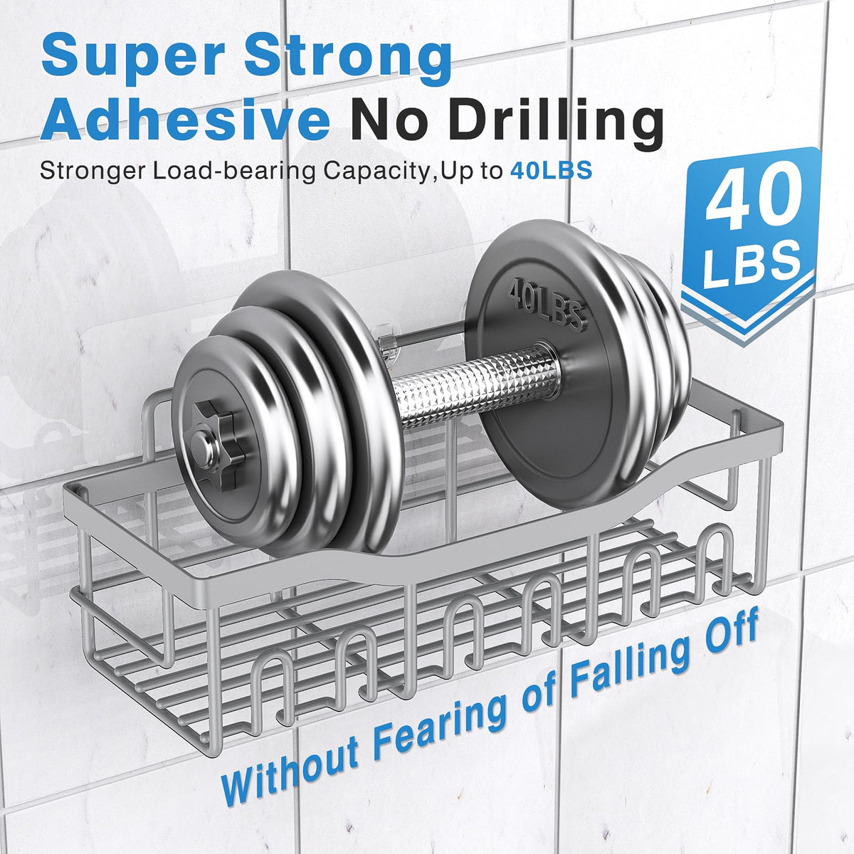 EUDELE 40 lb adhesive provides strong drill-free mounting for heavy bottles