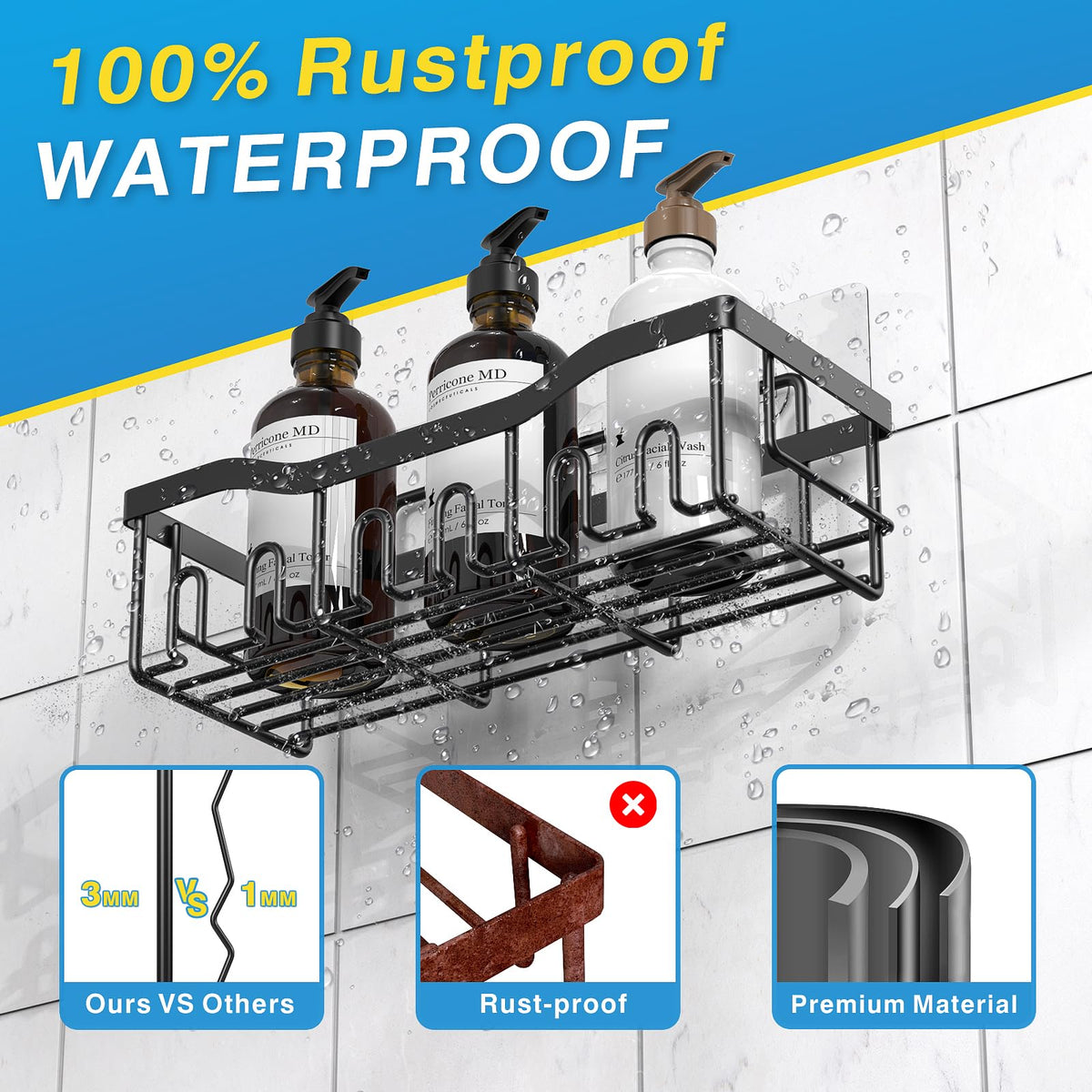 EUDELE no-drill installation with strong adhesives on smooth surfaces