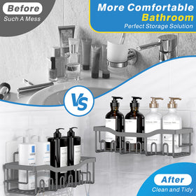 EUDELE rustproof SUS304 material detail shows durable bathroom organizers.