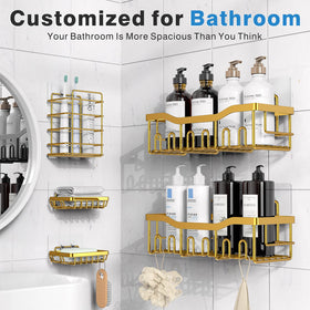 EUDELE soap holder stainless keeps sinks and showers tidy.