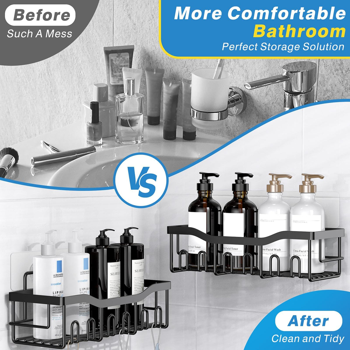 EUDELE rustproof stainless steel shelves with smooth, rounded edges