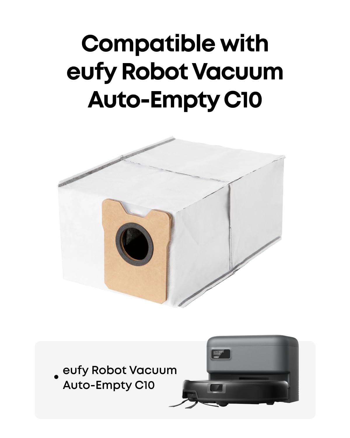 eufy 6-pack compatible with Omni C20, anti-clog design maintains vacuum efficiency.