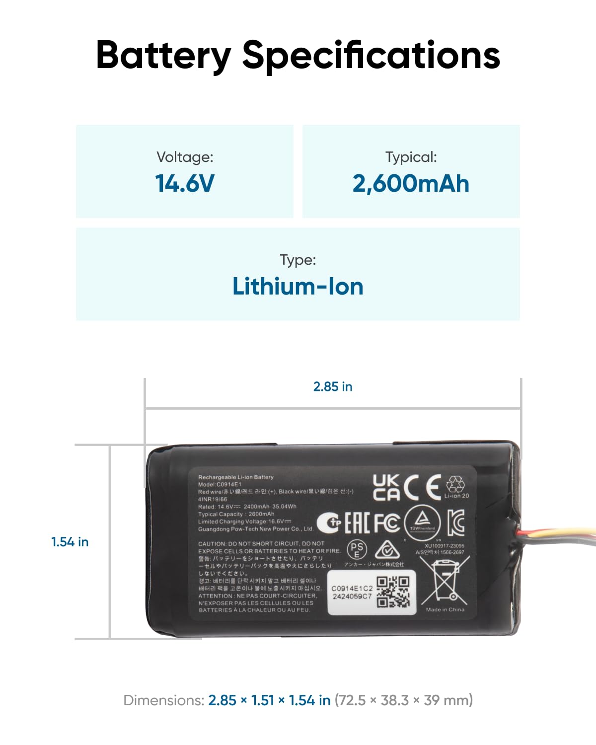 eufy battery pack authentic accessory emphasizing genuine parts for reliable performance