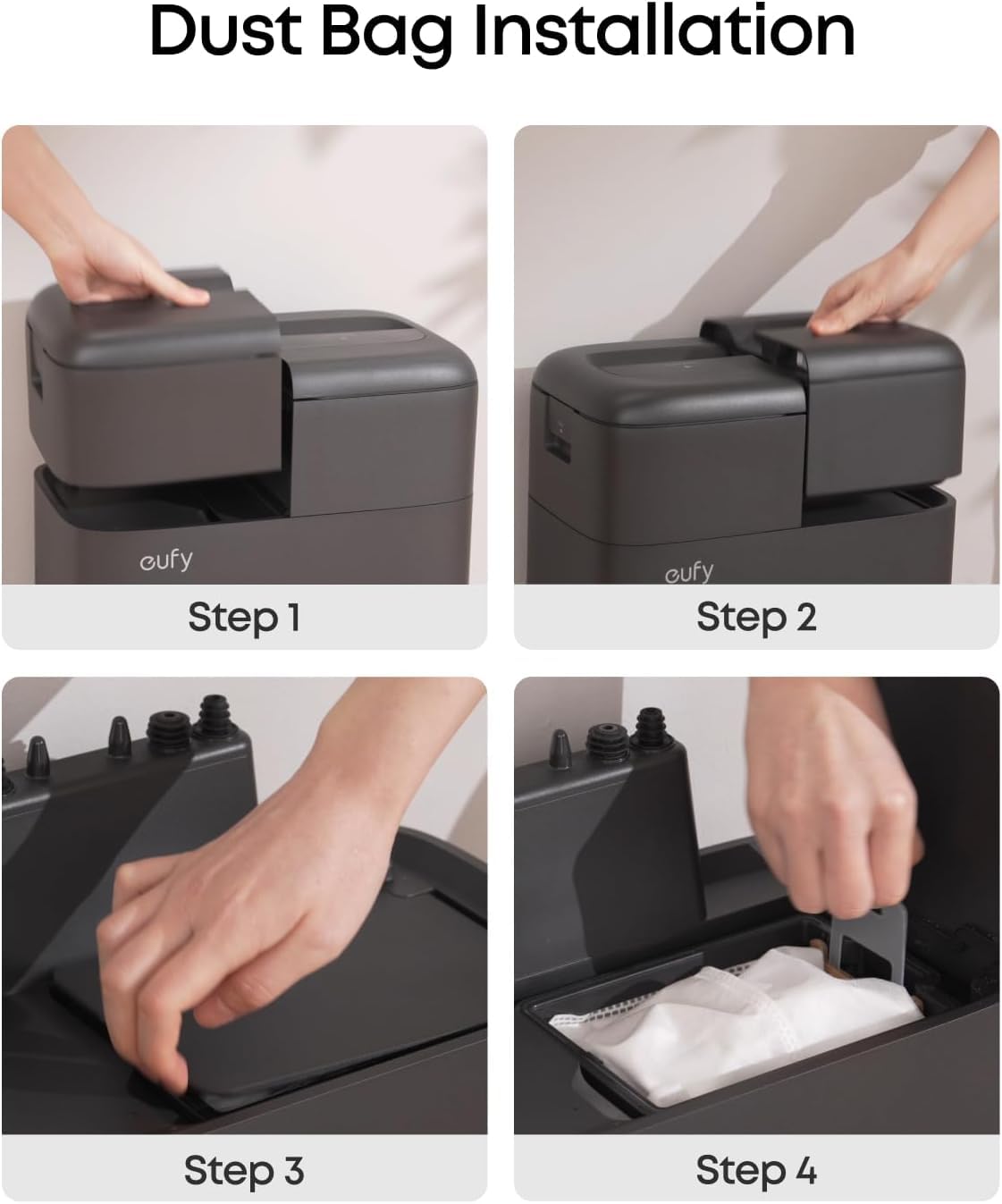 eufy dust bag 3L 3-pack provides ready replacement for ongoing cleaning.