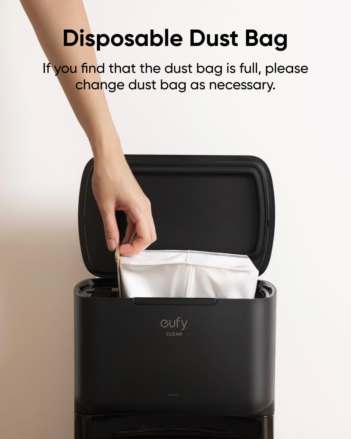 Designed to maintain airflow and prevent clogs when full.