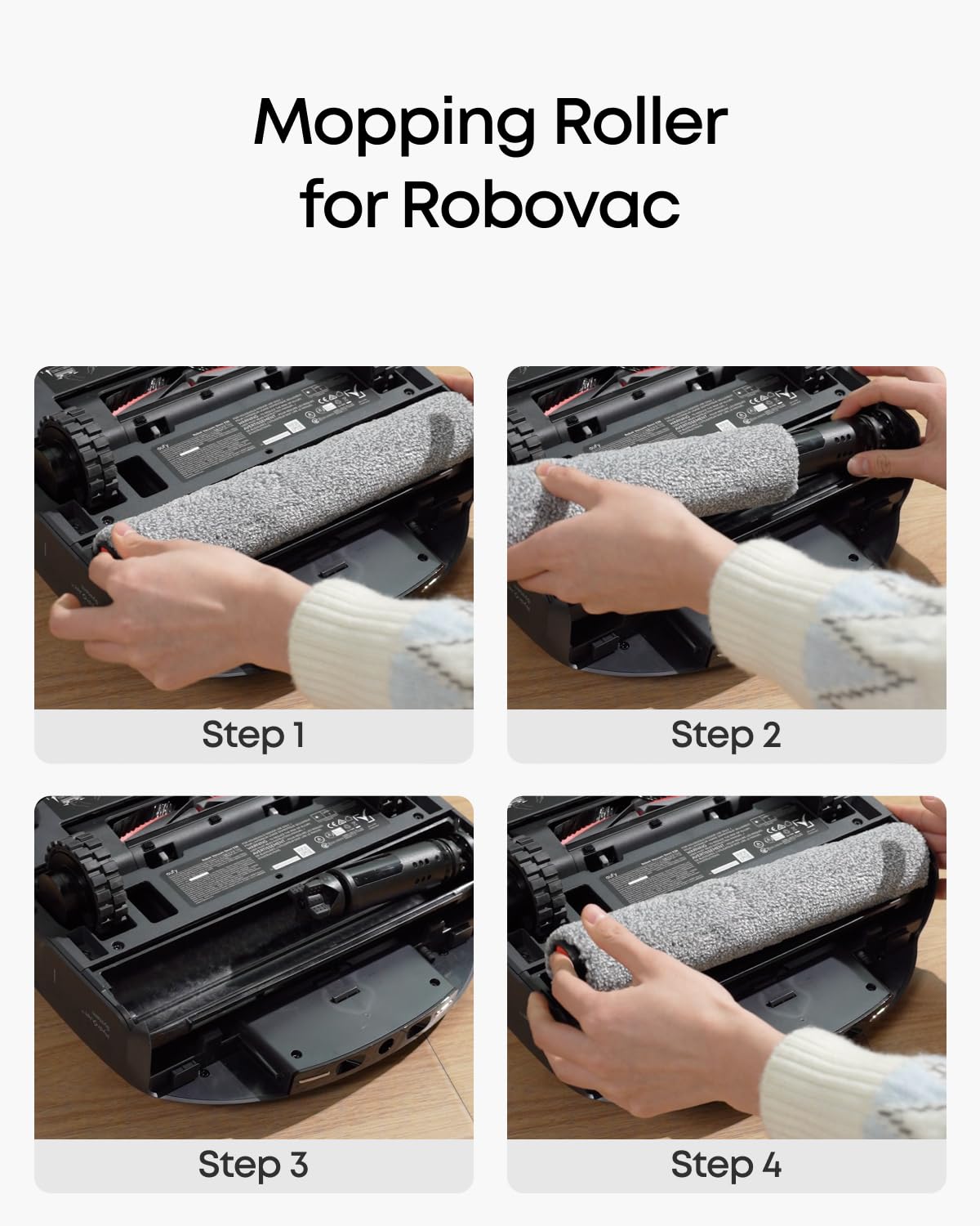 eufy roller mops set for deep floor debris pickup