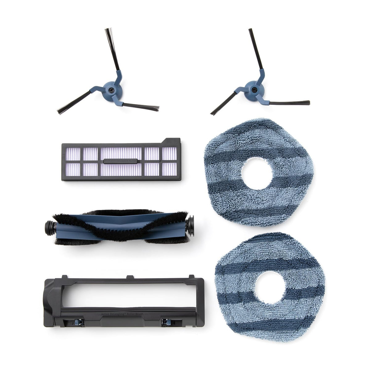 eufy X10 Pro Omni replacement roller brush with bristles and rubber for thorough cleaning